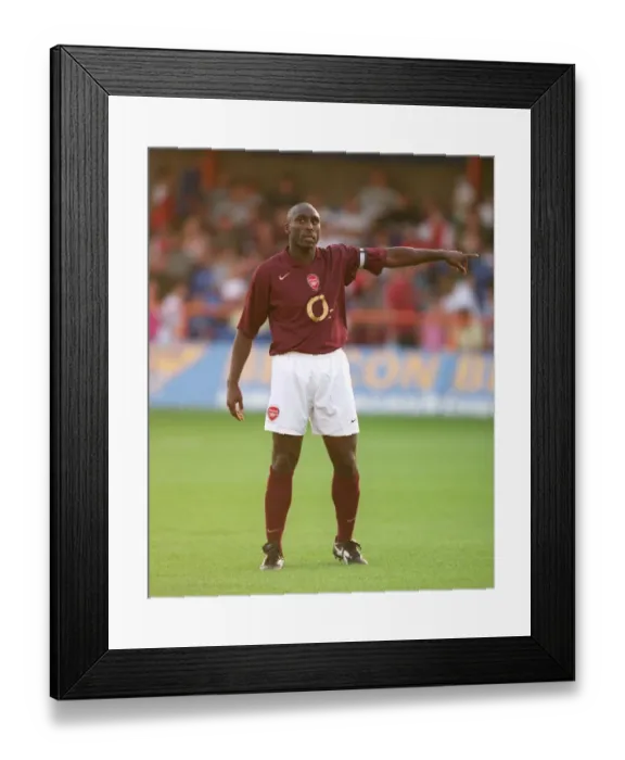 Framed Print : Sol Campbell (Arsenal). Arsenal Reserves 5: 2 Leicester City Reserves