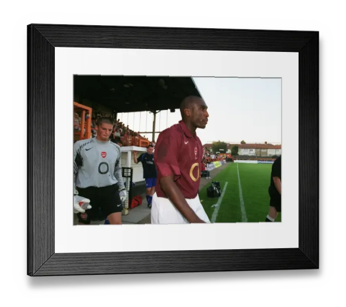 Framed Print : Arsenal's Sol Campbell Leads Reserves to 5-2 Victory over Leicester City Framed Print : Arsenal's Sol Campbell Leads Reserves to 5-2 Victory over Leicester City