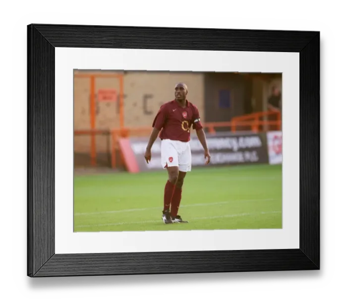 Framed Print : Sol Campbell Leads Arsenal Reserves to Victory: 5-2 Over Leicester City, FA Premier Reserve League South, Barnet 2005