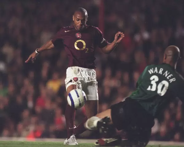 Thierry Henry Scores Arsenal's Third Goal Against Fulham: Arsenal 4-1 FA Premier League, Highbury, London, 2005