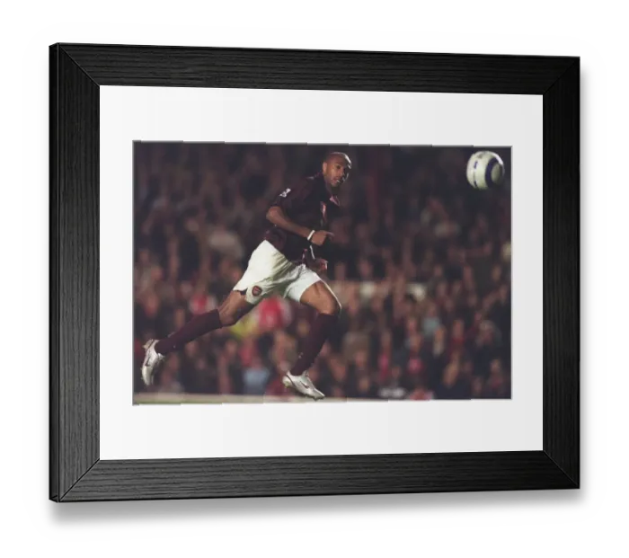 Framed Print : Thierry Henry Scores Arsenal's Third Goal vs. Fulham: Arsenal 4-1 FA Premier League