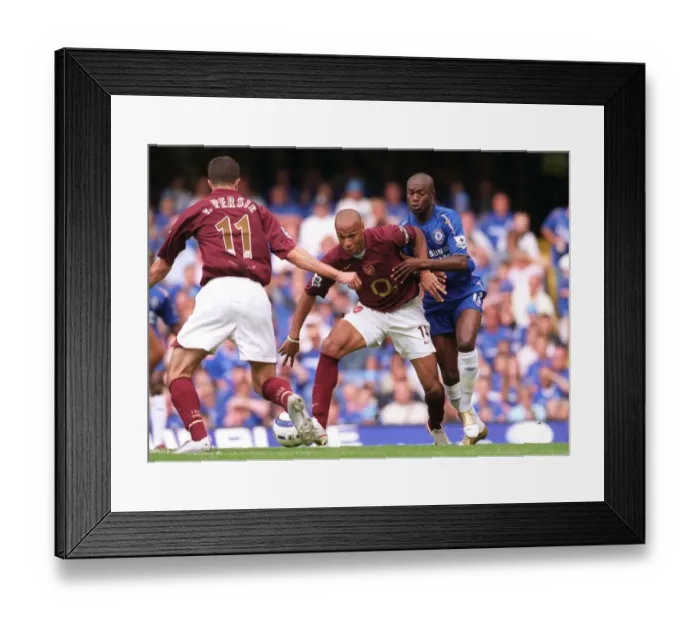 Framed Print : Thierry Henry vs. William Gallas: Reigniting the Rivalry - Chelsea vs. Arsenal FA Premier League Showdown, 2005