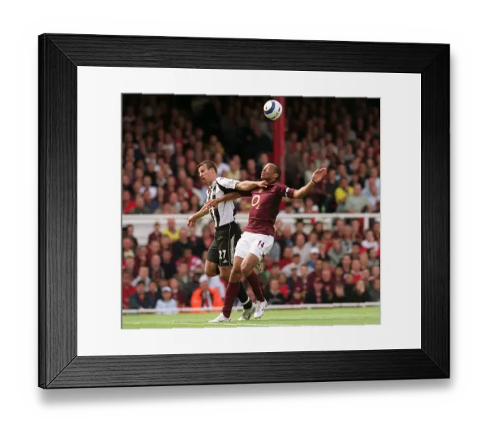 Framed Print : Thierry Henry's Unforgettable Double: Arsenal's Triumph over Newcastle United in the 2005 FA Premier League at Highbury