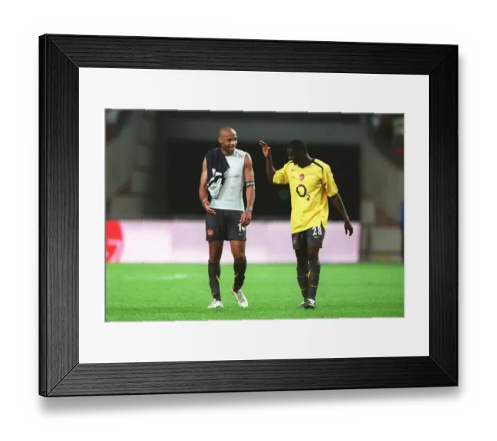 Framed Print : Thierry Henry and Kolo Toure: Victory Over Ajax, Amsterdam Tournament 2005 Framed Print : Thierry Henry and Kolo Toure: Victory Over Ajax, Amsterdam Tournament 2005