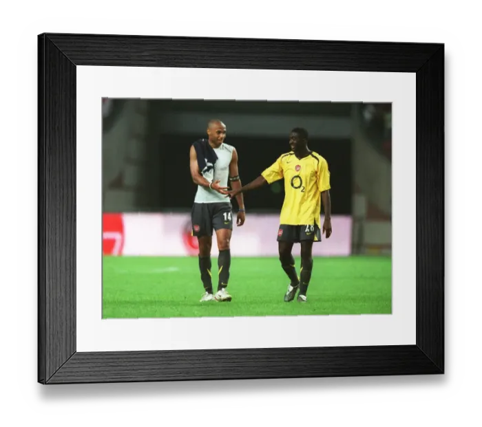 Framed Print : Thierry Henry and Kolo Toure: Triumphing Over Ajax at the Amsterdam Tournament, 2005 Framed Print : Thierry Henry and Kolo Toure: Triumphing Over Ajax at the Amsterdam Tournament, 2005