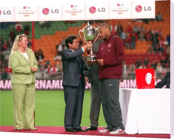 Thierry Henry with the Amsterdam Tournament Trophy: Arsenal's Victory over Porto (2005)