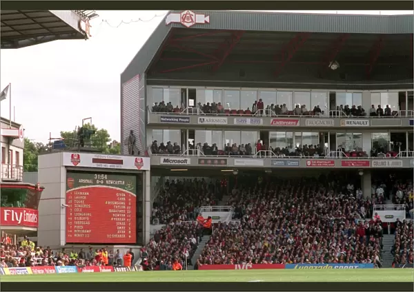 The Jumbo Tron and the Clock End. Arsenal 2: 0 Newcastle United