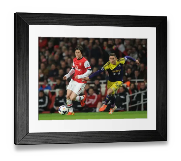 Framed Print : Intense Face-Off: Rosicky vs. Rangel in Arsenal's Premier League Battle Framed Print : Intense Face-Off: Rosicky vs. Rangel in Arsenal's Premier League Battle