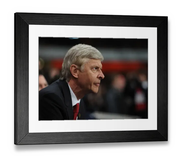 Framed Print : Arsene Wenger: Arsenal Manager Before Arsenal v Swansea City (2013-14)
