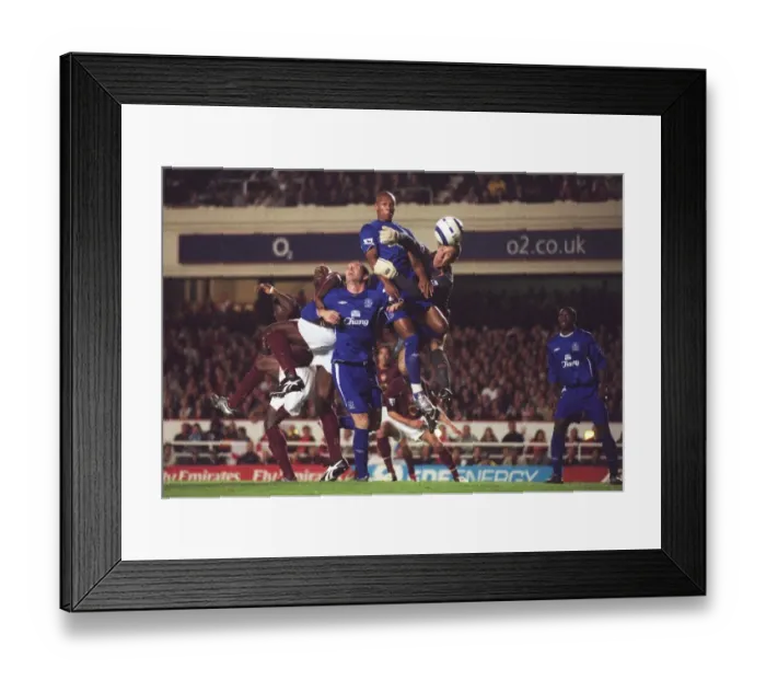 Framed Print : Campbell's Thunderbolt: Arsenal's First Goal Against Everton, 2005 Framed Print : Campbell's Thunderbolt: Arsenal's First Goal Against Everton, 2005