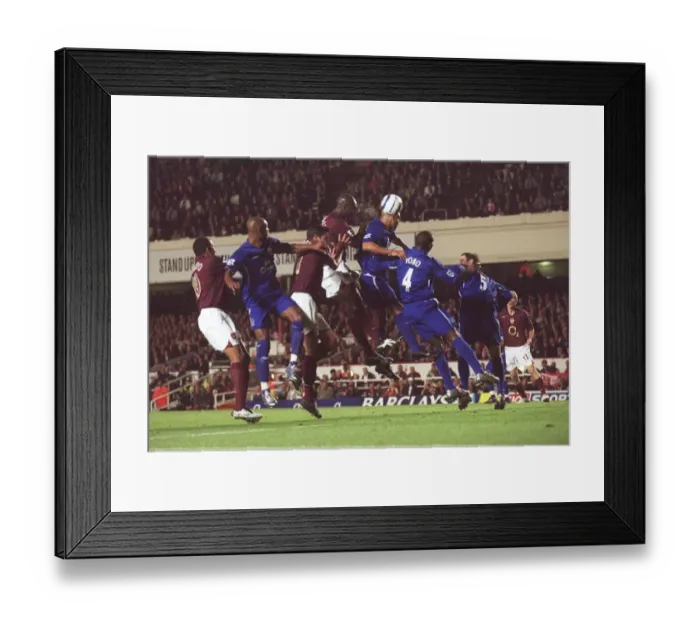 Framed Print : Campbell Soars Above Bent: Arsenal's Unforgettable 2-0 Victory Over Everton, FA Premier League, Highbury, London, September 19, 2005 Framed Print : Campbell Soars Above Bent: Arsenal's Unforgettable 2-0 Victory Over Everton, FA Premier League, Highbury, London, September 19, 2005
