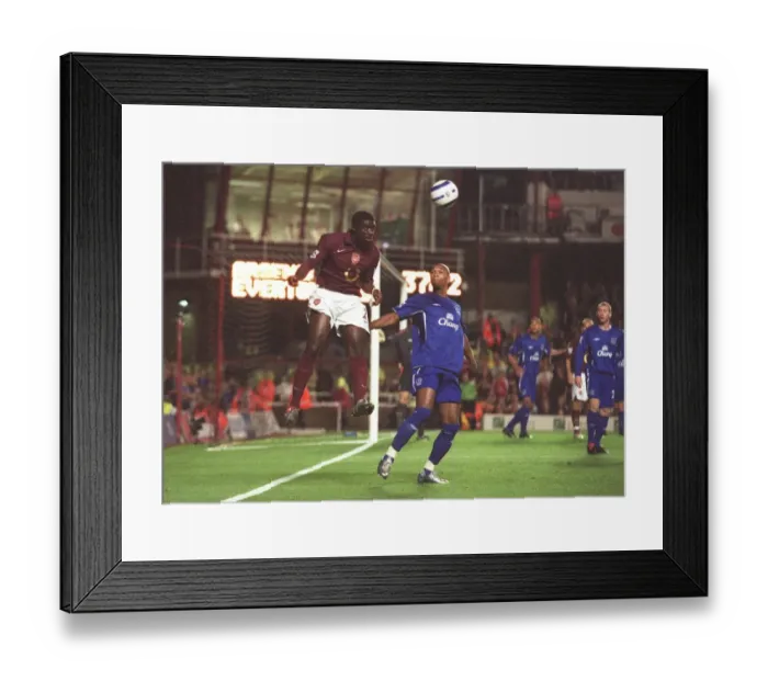 Framed Print : Arsenal's Victory: Arsenal 2-0 Everton - Kolo Toure vs Marcus Bent, FA Premier League, Highbury, London, September 19, 2005