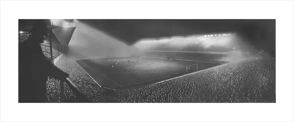 Second floodlit match at Highbury Stadium