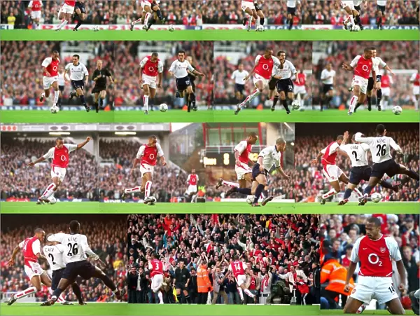 Thierry Henry breaks past Matthew Etherington on his way to scoring the 1st Arsenal goal
