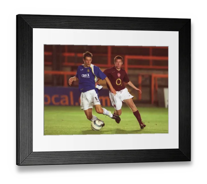 Framed Print : Paddy Cregg (Arsenal) Jason Pearce (Portsmouth)
