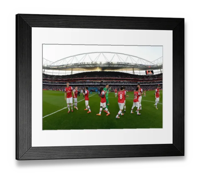 Framed Print : Arsenal vs Manchester City Showdown: 2013 / 14 Premier League - Arsenal Team Line-up Framed Print : Arsenal vs Manchester City Showdown: 2013 / 14 Premier League - Arsenal Team Line-up