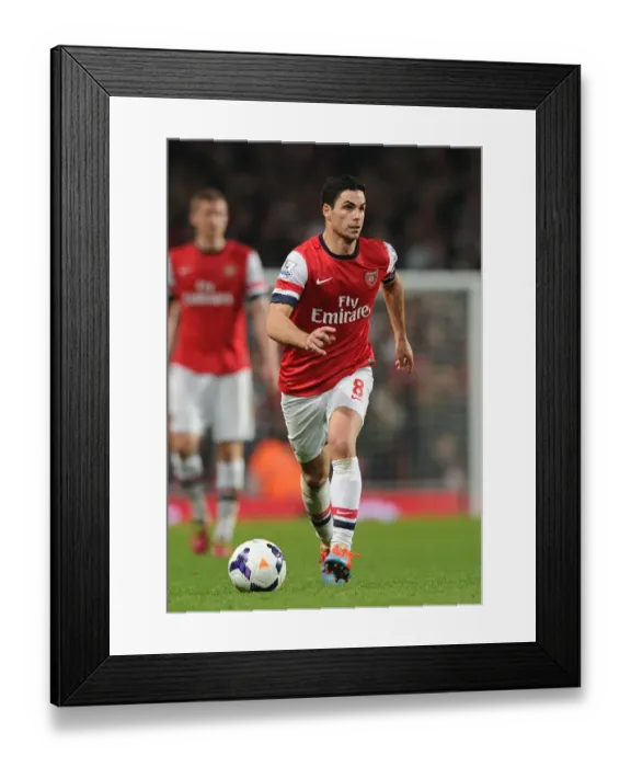 Framed Print : Arsenal's Mikel Arteta Faces Manchester City in the Premier League