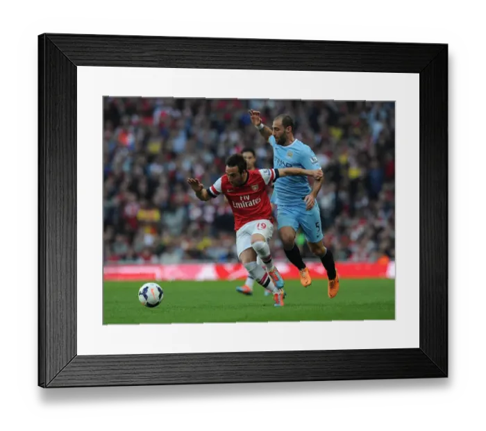 Framed Print : Santi Cazorla Outmaneuvers Pablo Zabaleta: Arsenal vs Manchester City, Premier League Showdown Framed Print : Santi Cazorla Outmaneuvers Pablo Zabaleta: Arsenal vs Manchester City, Premier League Showdown