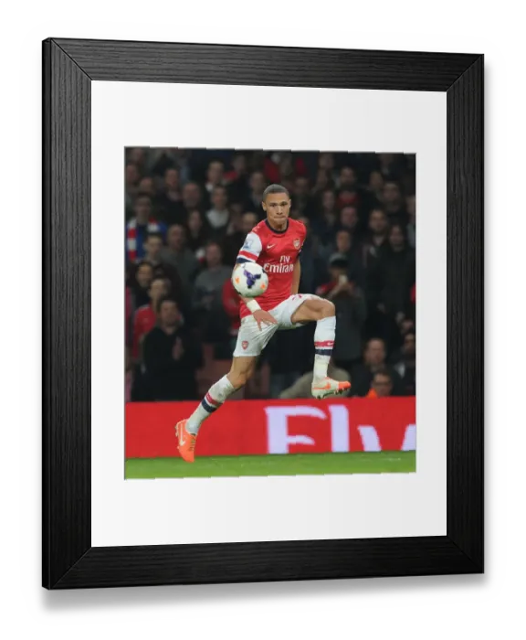 Framed Print : Kieran Gibbs in Action: Arsenal vs Manchester City