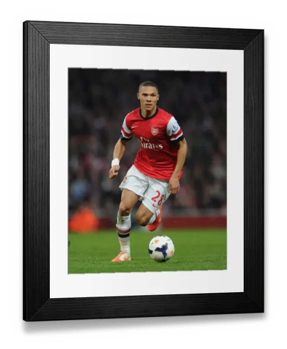 Framed Print : Arsenal's Kieran Gibbs Goes Head-to-Head with Manchester City in Premier League Showdown Framed Print : Arsenal's Kieran Gibbs Goes Head-to-Head with Manchester City in Premier League Showdown