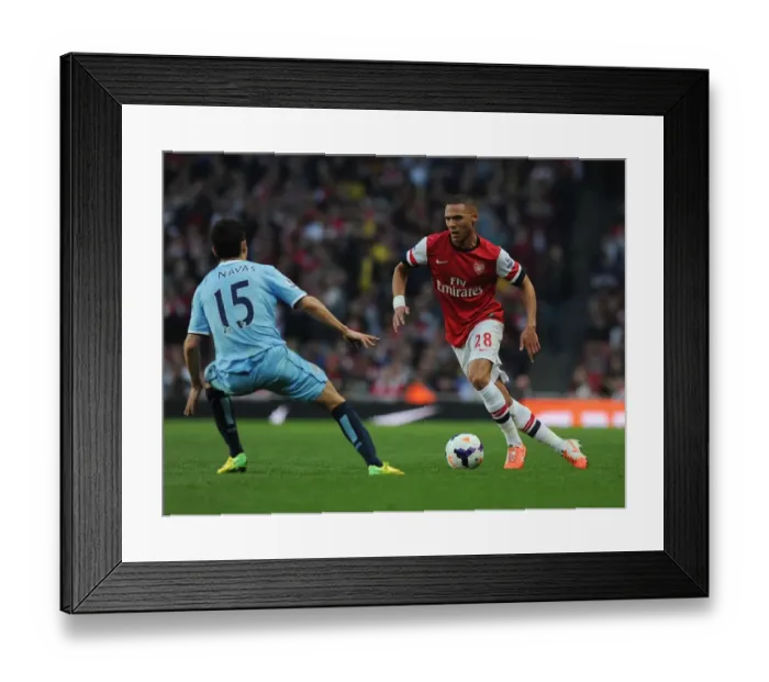 Framed Print : Clash of Wings: Gibbs vs. Navas - Arsenal vs. Manchester City