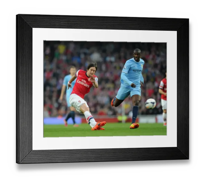 Framed Print : Clash of Midfield Titans: Rosicky vs. Yaya Toure (Arsenal vs. Manchester City, 2013 / 14) Framed Print : Clash of Midfield Titans: Rosicky vs. Yaya Toure (Arsenal vs. Manchester City, 2013 / 14)