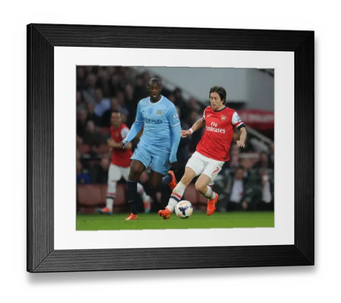 Framed Print : Clash of Midfield Giants: Rosicky vs. Yaya Toure (Arsenal vs. Manchester City, 2013 / 14) Framed Print : Clash of Midfield Giants: Rosicky vs. Yaya Toure (Arsenal vs. Manchester City, 2013 / 14)