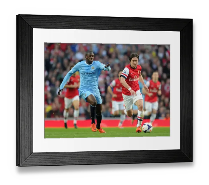 Framed Print : Clash of Midfield Titans: Rosicky vs. Yaya Toure (Arsenal vs. Manchester City, 2013 / 14) Framed Print : Clash of Midfield Titans: Rosicky vs. Yaya Toure (Arsenal vs. Manchester City, 2013 / 14)