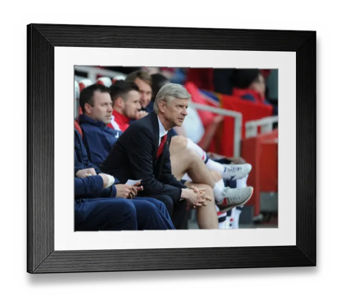 Framed Print : Arsene Wenger: Arsenal vs Manchester City, Premier League 2013 / 14