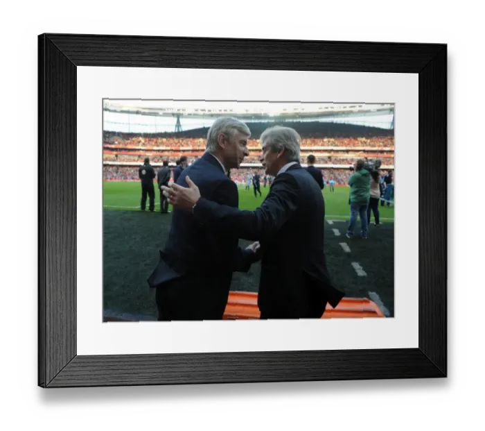 Framed Print : Arsene Wenger vs. Manuel Pellegrini: Clash of the Managers - Arsenal v Manchester City, Premier League (2014)