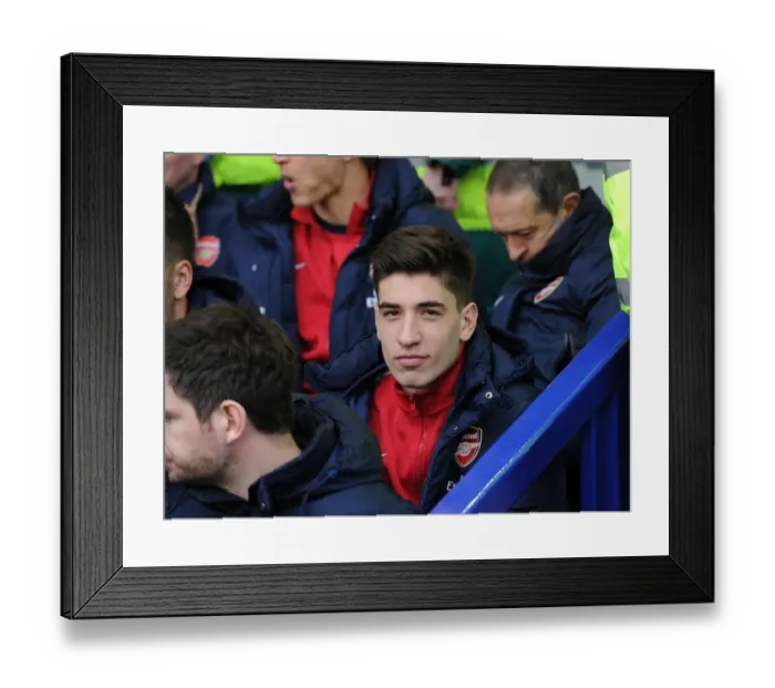Framed Print : Hector Bellerin on the Bench: Everton vs Arsenal, Premier League 2013 / 14 Framed Print : Hector Bellerin on the Bench: Everton vs Arsenal, Premier League 2013 / 14