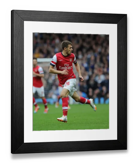 Framed Print : Aaron Ramsey in Action: Arsenal vs. Everton, Premier League 2013-2014 Framed Print : Aaron Ramsey in Action: Arsenal vs. Everton, Premier League 2013-2014
