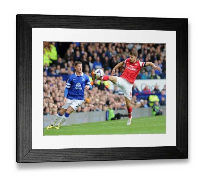 Framed Print : Clash of Midfield Titans: Ramsey vs. Barkley - Everton vs. Arsenal, Premier League 2013 / 14