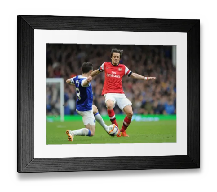 Framed Print : Clash of Titans: Rosicky vs. Baines in Everton vs. Arsenal Premier League Showdown Framed Print : Clash of Titans: Rosicky vs. Baines in Everton vs. Arsenal Premier League Showdown