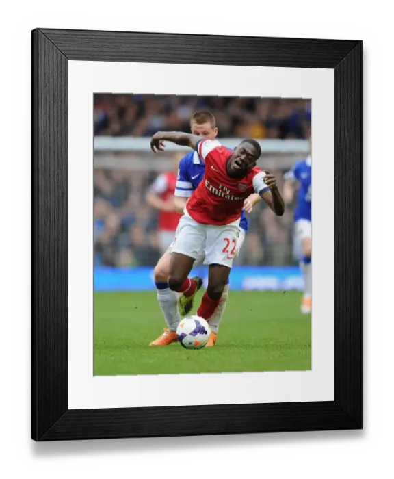 Framed Print : Clash at Goodison Park: Yaya Sanogo vs. James McCarthy Framed Print : Clash at Goodison Park: Yaya Sanogo vs. James McCarthy