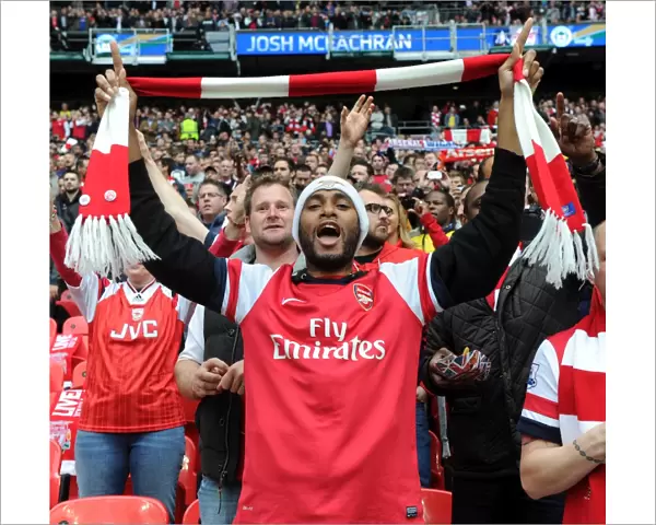 Arsenal fan before the match. Arsenal 1: 1 Wigan Athletic. 4: 2 after penalties. FA Cup Semi Final