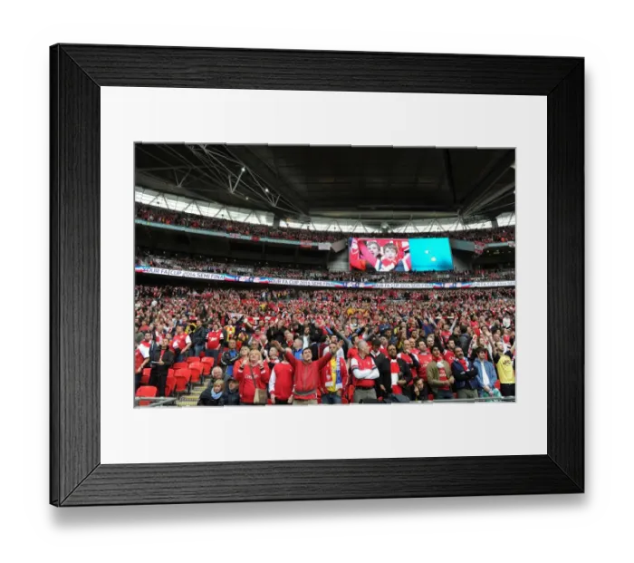 Framed Print : Arsenal Fans United: The Thrill of the FA Cup Semi-Final Framed Print : Arsenal Fans United: The Thrill of the FA Cup Semi-Final