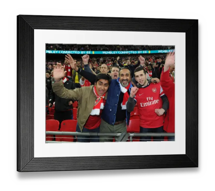 Framed Print : Arsenal Fans Celebrate FA Cup Semi-Final Victory Over Wigan Athletic (4-2 on Penalties) Framed Print : Arsenal Fans Celebrate FA Cup Semi-Final Victory Over Wigan Athletic (4-2 on Penalties)
