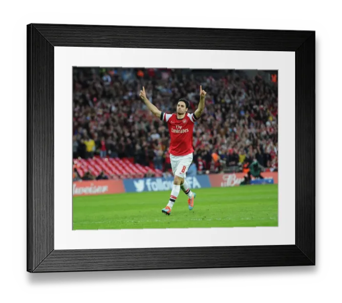 Framed Print : Mikel Arteta's Decisive Penalty: Arsenal Advances to FA Cup Final