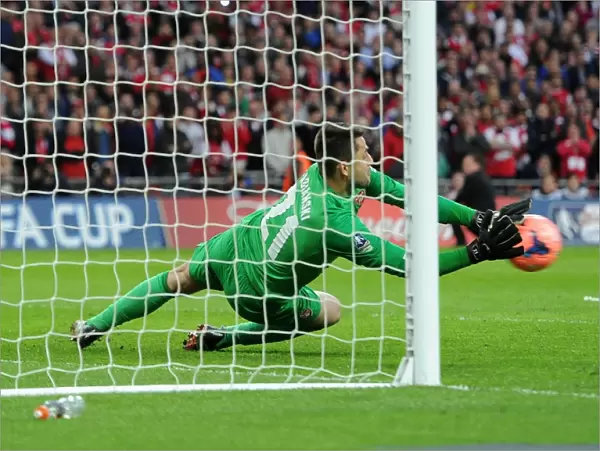 Arsenal's Lukasz Fabianski Saves Penalty in FA Cup Semi-Final against Wigan Athletic