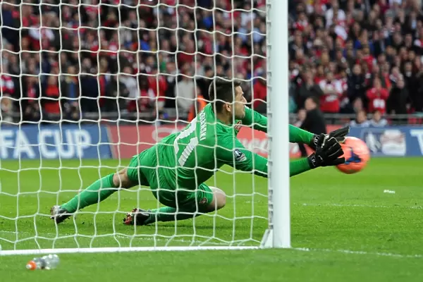 Arsenal's Lukasz Fabianski Saves Penalty in FA Cup Semi-Final against Wigan Athletic