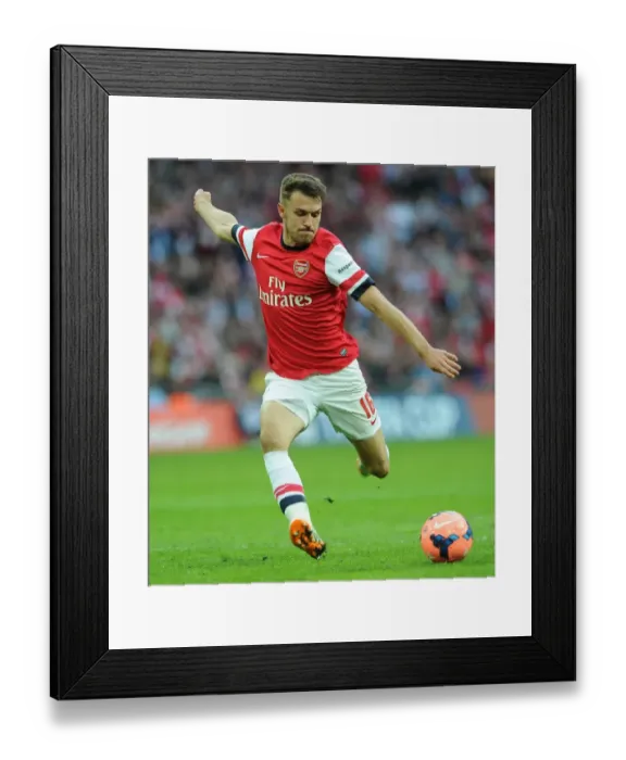 Framed Print : Aaron Ramsey in Action: Arsenal vs. Wigan Athletic, FA Cup Semi-Final, 2014 Framed Print : Aaron Ramsey in Action: Arsenal vs. Wigan Athletic, FA Cup Semi-Final, 2014