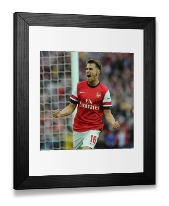 Framed Print : Aaron Ramsey's Goal: Arsenal's Victory in FA Cup Semi-Final vs Wigan Athletic