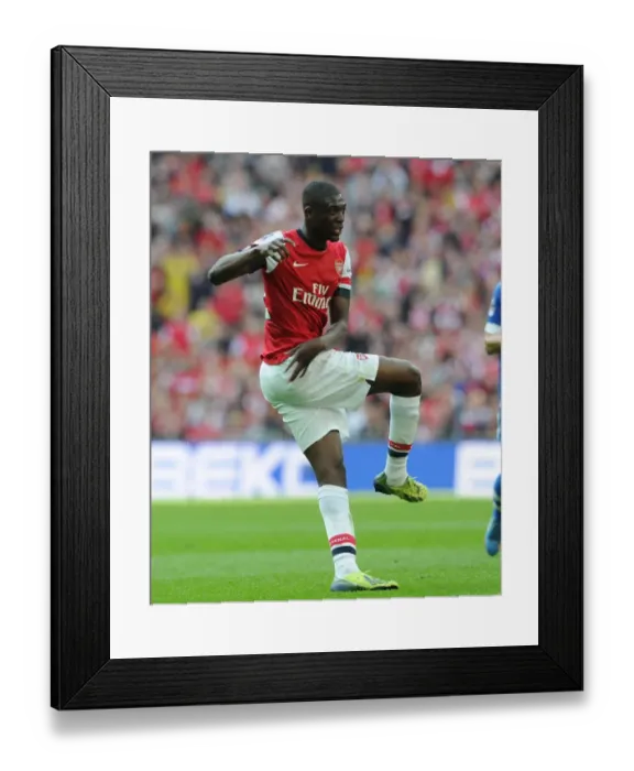 Framed Print : Yaya Sanogo in Action: Arsenal vs Wigan Athletic, FA Cup Semi-Final 2014