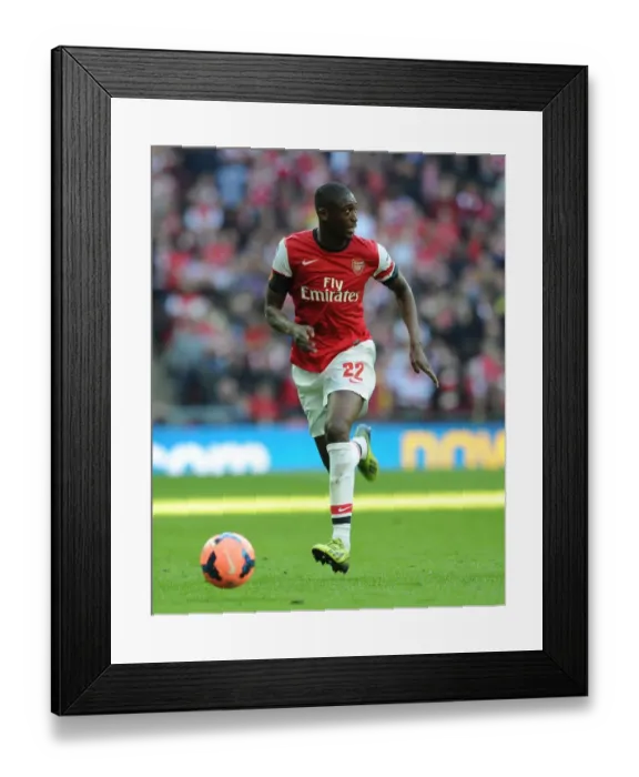 Framed Print : Yaya Sanogo in Action: Arsenal's FA Cup Semi-Final Battle against Wigan Athletic, 2014