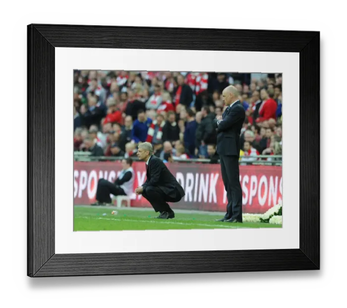 Framed Print : Arsene Wenger and Uwe Rosler Face Off in FA Cup Semi-Final: Arsenal vs. Wigan Athletic (2014) Framed Print : Arsene Wenger and Uwe Rosler Face Off in FA Cup Semi-Final: Arsenal vs. Wigan Athletic (2014)