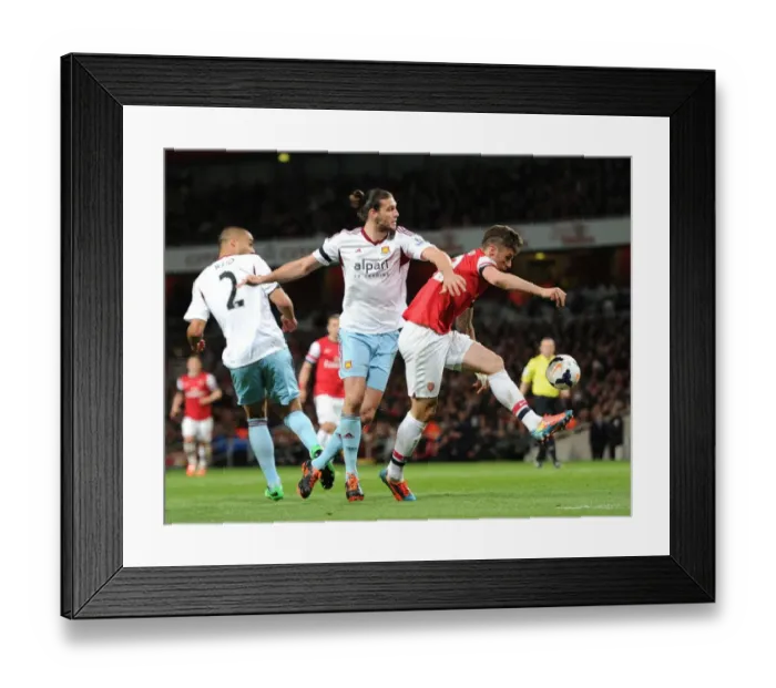 Framed Print : Giroud Scores Past Carroll: Arsenal's Victory Over West Ham United, Premier League 2013 / 14