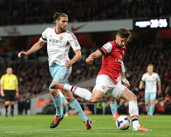 Giroud Scores Against Carroll: Arsenal vs. West Ham United, Premier League 2013 / 14