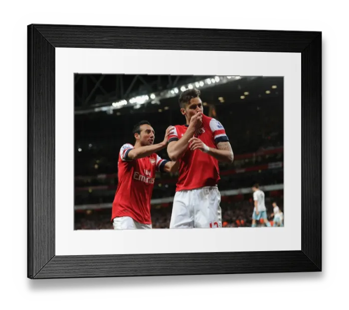 Framed Print : Celebrating Victory: Olivier Giroud and Santi Cazorla, Arsenal's Dynamic Duo Framed Print : Celebrating Victory: Olivier Giroud and Santi Cazorla, Arsenal's Dynamic Duo