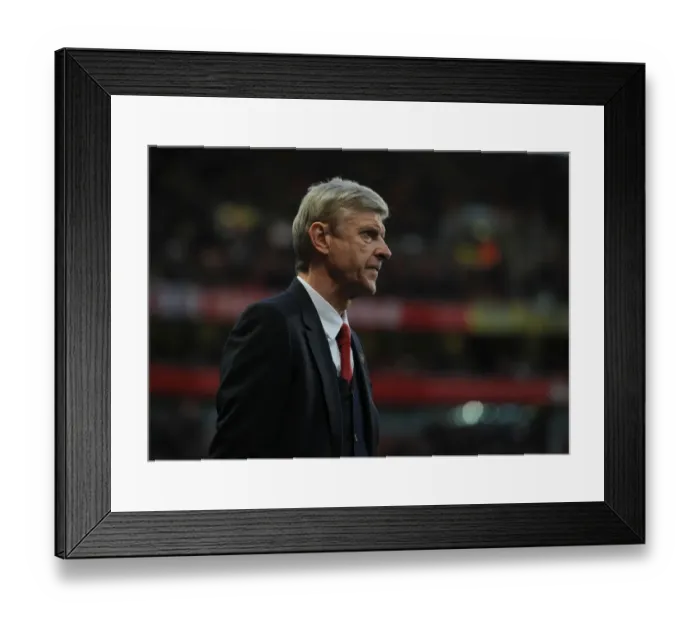Framed Print : Arsene Wenger: Arsenal Manager Before Arsenal vs West Ham United, 2013 / 14